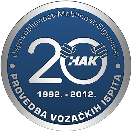 20. obljetnica provedbe vozačkih ispita u Hrvatskom autoklubu (1992.-2012.)