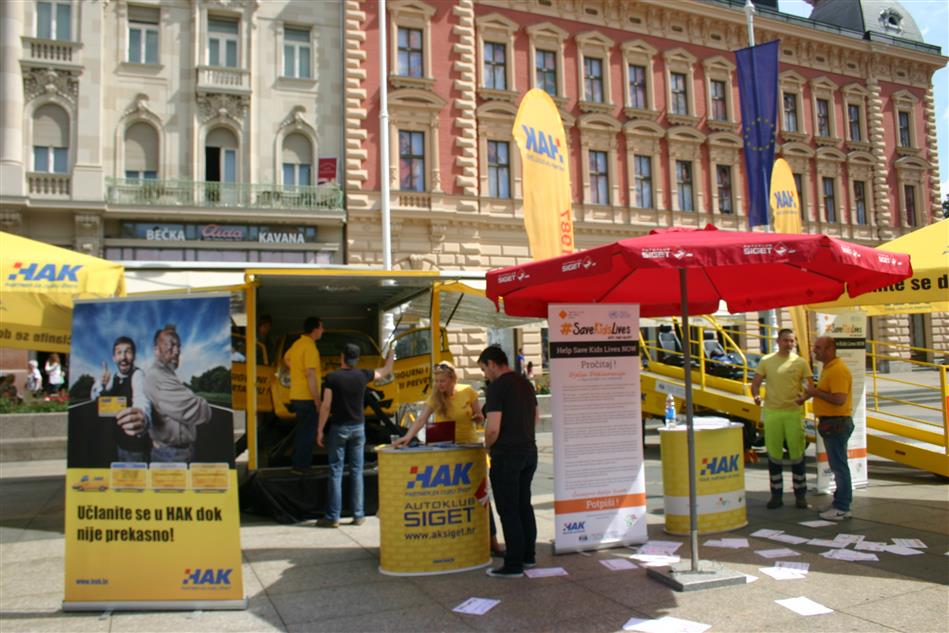 Kampanja #SaveKidsLives - Čuvajmo Dječje živote na Trgu bana Josipa Jelačića